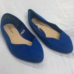 Blue Suede Lilly Morgan Flats